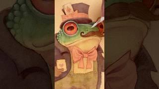   mixed media  #watercolor #painting #art #frog #anime #manga #illustration #arte