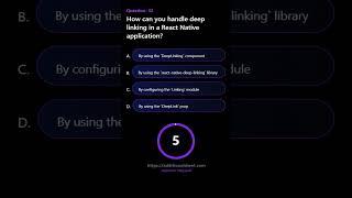 How can you handle deep linking in a React Native application