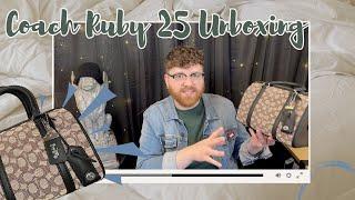 NEW COACH UNBOXING! FIRST IMPRESSIONS | WHAT FITS | Ruby Satchel 25 in Textile Jacquard