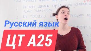 ЦТ А25. Речевые нормы.