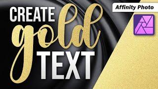 How to Create Gold Foil Text Effect in Affinity Photo