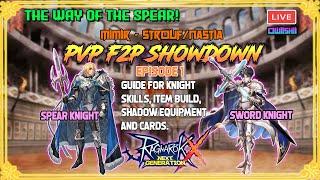 [ROX] F2P SPEAR VS SWORD KNIGHT (PVP ARENA SHOWDOWN) | TAGALOG GUIDE (OWIISHII VS KANEKI KEN)