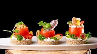 Stuffed tomatoes – let your imagination run wild. Finger foods easy recipe