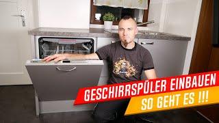 vollintegrierter Geschirrspüler einbauen, Spülmaschine einbauen, Möbelfront Geschirrspüler montieren