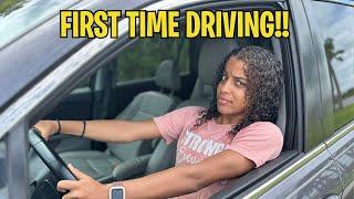 She SCARED us ALL!  1st TIME DRIVING!