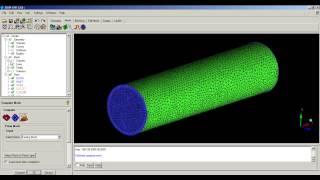 LearnCAx Soft Demo - ANSYS ICEMCFD - Un Mesh - Tetra meshing of a cylinder