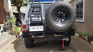 nissan patrol rear steel bumper with winch and swing #4x4 #offroad #manongsteel