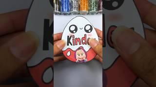 Masha satisfying kinder craft #viral #art #masha #mashaandthebear #shorts