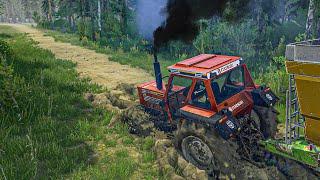 Legendary Fiatagri 180-90 struggling against Deep Mud | Open Pipe and Pure Sound tractor