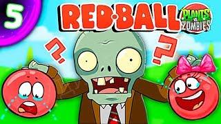 КРАСНЫЙ ШАР НАПАЛ НА ЗОМБИ ПРОТИВ РАСТЕНИЙ Несносный Шарик Plants vs zombies Red Ball 4 Мультик