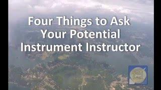 Four Questions to Ask your New Instrument Instructor