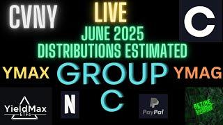YieldMax June 2025 Group B Distributions Estimated LIVE for NVDY, FBY, BABO, PLTY, MARO, & more.
