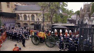 Powerful Mass Pipes and Drums Queen Elizabeth II Funeral procession (Mist Covered Mountains Of Home)