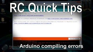 RC Quick Tips - Fixing Arduino Verify/Compile Errors