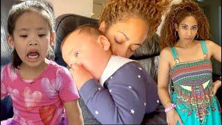 Hacks for Flying with 2 Babies - We Were STRESSED  - Chia Tries on Her Mom's Dress 