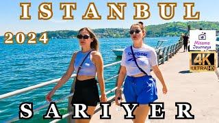 ISTANBUL SARIYER COAST LINE WALKING TOUR | JUNE 2TH 2024 | UHD 4K 60FPS