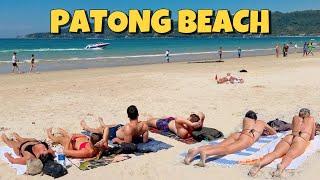 【 4K】Phuket 2022 Patong Beach - 1000 tourists / Beach Walk