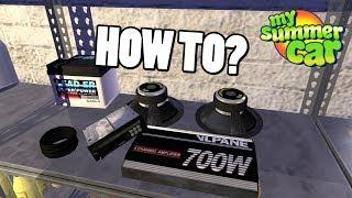 HOW TO INSTALL AMPLIFIER & SUBWOOFERS - MY SUMMER CAR