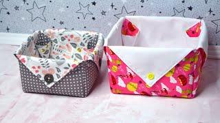 How to sew fabric boxes tutorial // sewing fabric boxes diy