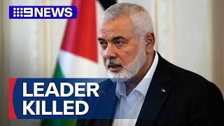 Top Hamas leader killed in 'targeted' Israeli strike | 9 News Australia