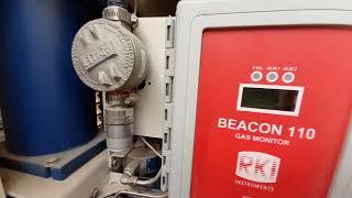 RKI  Beacon 110 - H2S CALIBRATION (BAUER breathing air compressor)