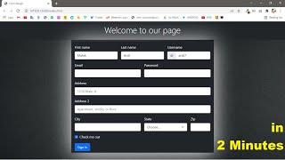 Form Design in 2 Minutes | Sign in Form using Bootstrap 5