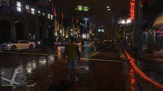 GTA 5 PS5 Pro's RAINY NIGHT CITY Experience in 4K 60FPS