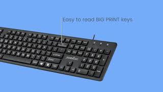 Chiclet Keyboard with Big Print Keys | Perixx