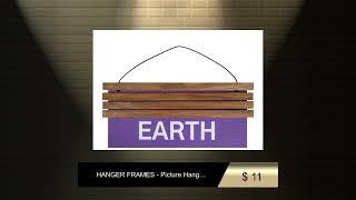 HANGER FRAMES - Picture Hanger for your Home Decorations- Perfect Poster Hanger- Wooden Magnetic ...