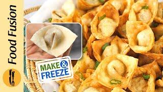 Crispy Wontons Make and Freeze Ramadan Special Recipe by Food Fusion