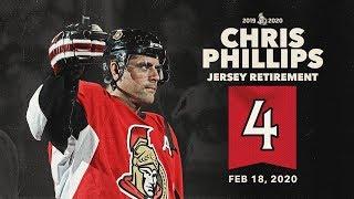 Chris Phillips' #4 is headed to the rafters