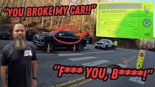 "YOU BROKE MY CAR!!" | 13 Illegal Parks In The National Park