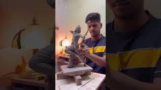 Removing support from shree ram murti. #murtiartist #art #artist #sculpture