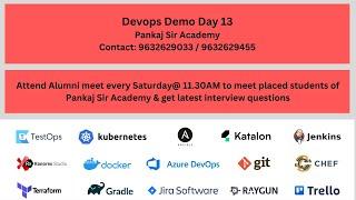  New DevOps Batch by Pankaj Sir! Demo Day 13