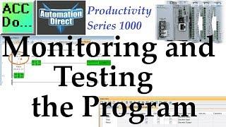 Productivity 1000 Series Monitoring and Testing the Program