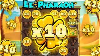 RARE 10X GOLDEN CLOVER On LE PHARAOH SLOT!!