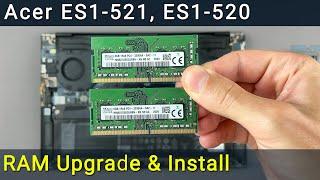 Acer Aspire ES1-521, ES1-520 RAM Upgrade & Install: Step-by-Step DIY Guide