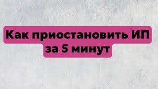 Как ПРИОСТАНОВИТЬ ип? \\ приостановка ИП \\ 2024 год