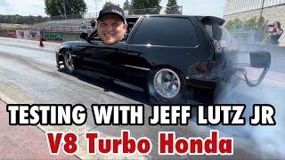 TESTING JEFF LUTZ JR V8 TURBO HONDA