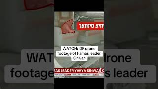 WATCH IDF drone captures Hamas leader Sinwar final moments