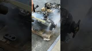 Dry ice blaster vs. 30 year old grease on a Nissan GT-R transmission.