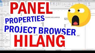 Cara Memunculkan Properties dan Project Browser di Revit