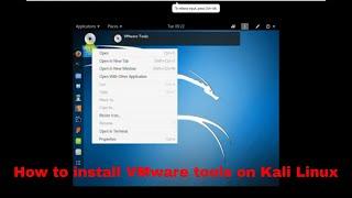 How to install VMware tools on Kali Linux