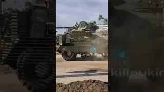 Ukrainian BTR-3E with add on cage armor in the east #shorts