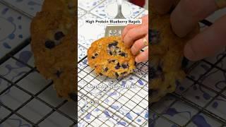How to Make High Protein Blueberry Bagels 🫐