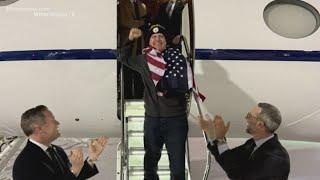 American Marc Fogel arrives to the White House after being freed from Russian prison