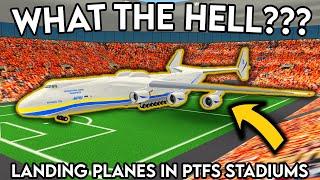 Landing PLANES in STADIUMS (PTFS Roblox)