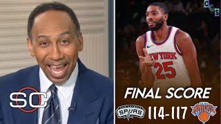 ESPN reacts to Knicks beat Spurs 117-114 in Christmas Day; Mikal Bridges 41 Pts, Wembanyama 42 Pts