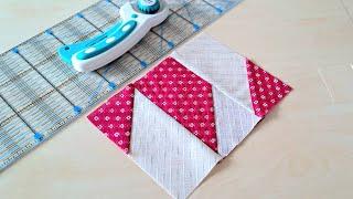 Very creative technique to sew a beautiful patchwork. Use your leftover fabric.