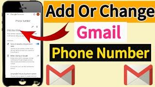 How To Add Gmail Phone Number 2024 |How To Change Gmail Phone Number 2024|Gmail Phone Number Change